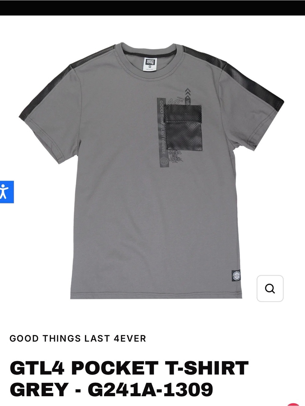 Grey GTL4 Pocket Men's T-Shirt